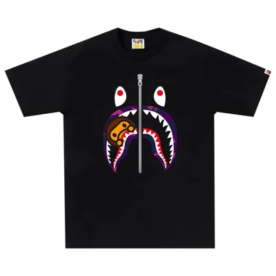 Pre-owned Bape Color Camo Milo Shark Tee 'black/purple'