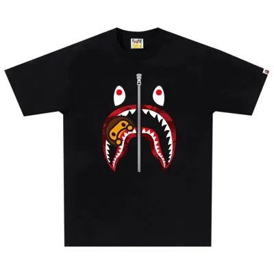 Pre-owned Bape Color Camo Milo Shark Tee 'black/red' | Men's Size S