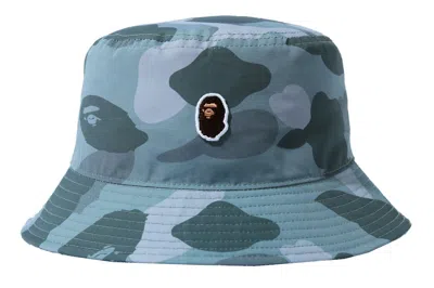Pre-owned Bape Color Camo One Point Bucket Hat Gray