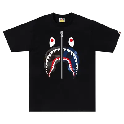 Pre-owned Bape Color Camo Separate Shark Tee 'black'