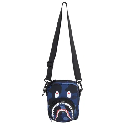 Pre-owned Bape Color Camo Shark Mini Bag 'navy' | Blue | Men's Size Onesize