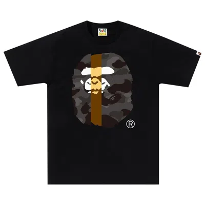 Pre-owned Bape Color Camo Transform Big Ape Head Tee 'black'