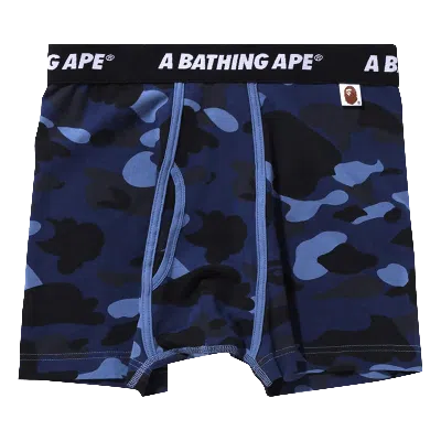 Pre-owned Bape Color Camo Trunks 'navy' In Blue
