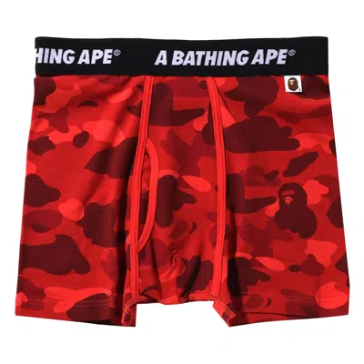 Pre-owned Bape Color Camo Trunks 'red' | Men's Size L