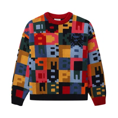 Pre-owned Bape Color Patchwork Jacquard Knit Sweater 'multicolor' | Multi-color | Men's Size L