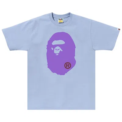 Pre-owned Bape Colors Big Ape Head Tee 'sax' In Blue