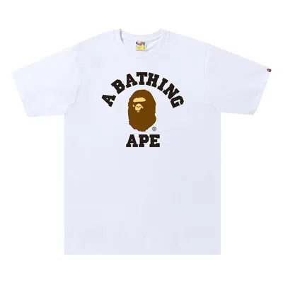 Pre-owned Bape Colors By A Bathing Ape Tee 'white/black'