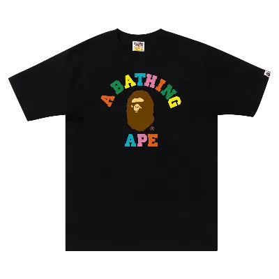 Pre-owned Bape Colors College Tee 'black'