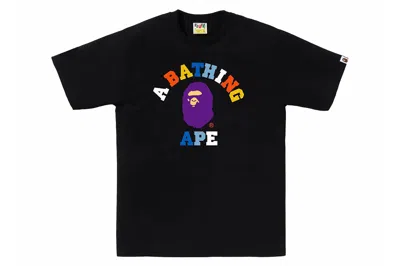 Pre-owned Bape Colors College Tee (ss24) Black