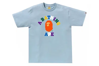 Pre-owned Bape Colors College Tee (ss24) Sax