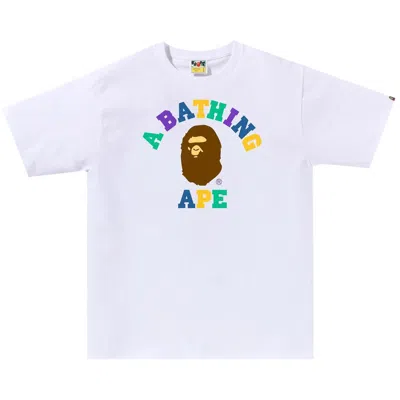 Pre-owned Bape Colors College Tee 'white'