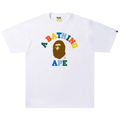 Pre-owned Bape Colors College Tee 'white'