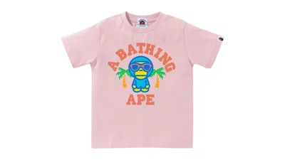 Pre-owned Bape Colors Milo College Summer Tee Shirt In Pink