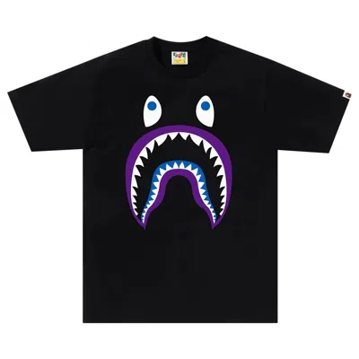 Pre-owned Bape Colors Shark Ponr Tee 'black'