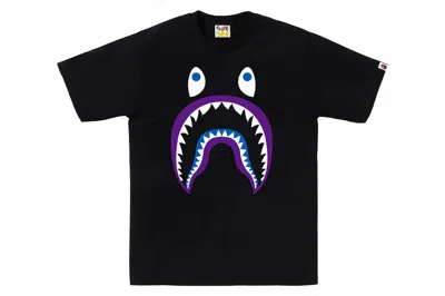 Pre-owned Bape Colors Shark Ponr Tee Black