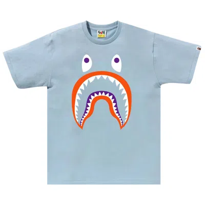 Pre-owned Bape Colors Shark Ponr Tee 'sax' In Blue