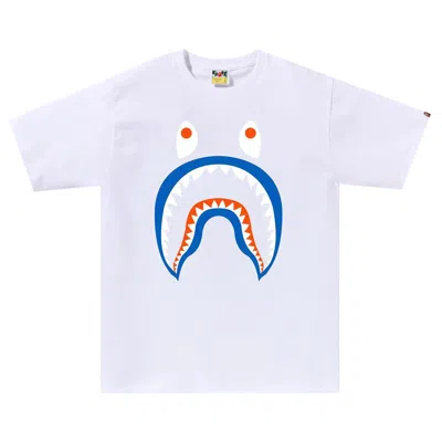 Pre-owned Bape Colors Shark Ponr Tee 'white'