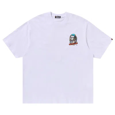Pre-owned Bape Comic Art Ape Head Relaxed Fit Tee 'white' | Men's Size Xl