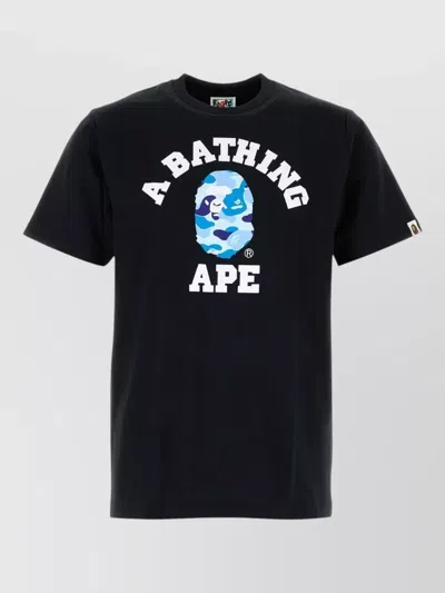 Bape Cotton Abc Camo Collage Crew Neck T-shirt In Black