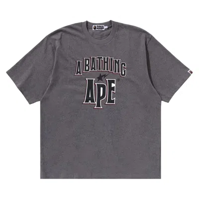 Pre-owned Bape Crack Print Pattern Logo Relaxed Fit Tee 'black' | Men's Size Xxl