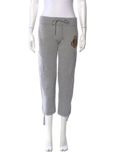 Pre-owned Bape Crest Logo Graphic Print Sweatpants In Gray