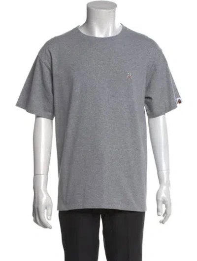 Pre-owned Bape Crew Neck Short Sleeve T-shirt In Gray