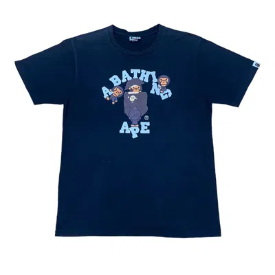 Pre-owned Bape Deletebathing Ape X Baby Milo College Tee In Black