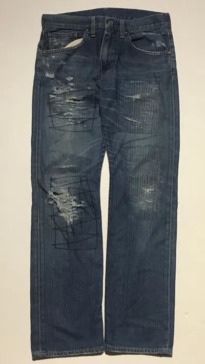 Pre-owned Bape Denim Pants In Blue Jean