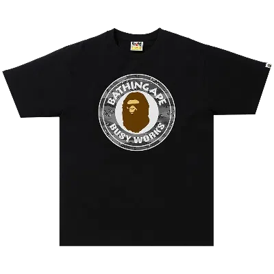 Pre-owned Bape Desert Camo Busy Works Tee 'black'