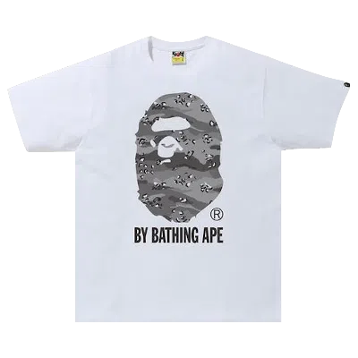 Pre-owned Bape Desert Camo By Bathing Ape Relaxed Tee 'white/black'