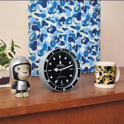 Pre-owned Bape Desk Clock With Alarm Glow In The Dark X