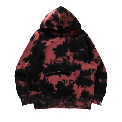 Pre-owned Bape Destroyed Bleach Logo Relaxed Fit Pullover Hoodie 'black' | Men's Size M