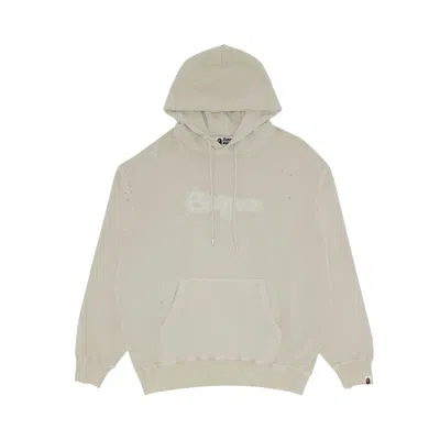 Pre-owned Bape Destroyed Garment Dyed Pullover Hoodie 'ivory' | White | Men's Size Xxl