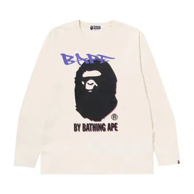Pre-owned Bape Double Print Long-sleeve Tee 'ivory' | White | Men's Size S