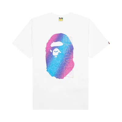 Pre-owned Bape Electro Neon Tee 'white'