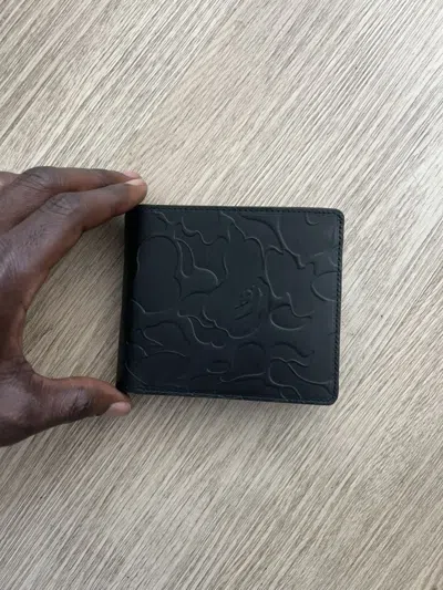 Pre-owned Bape Embossed Wallet In Black