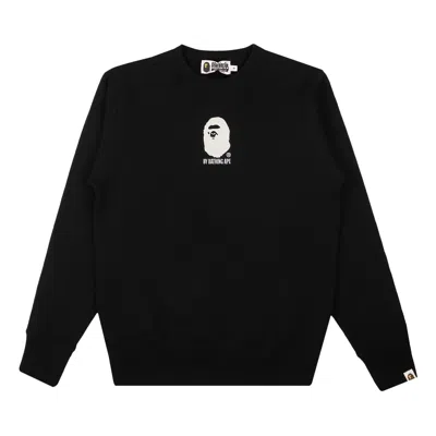 Pre-owned Bape Embroidered Crewneck Sweatshirt 'black' | Men's Size Xxl