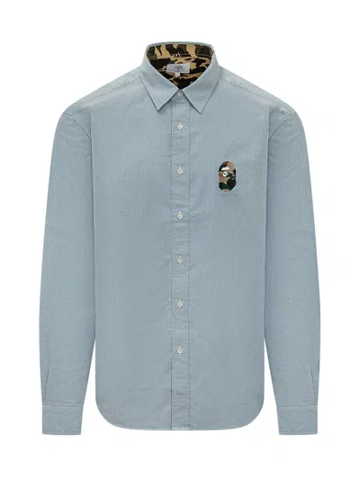 Bape Embroidered Logo Shirt In Multi