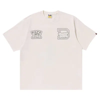 Pre-owned Bape Fake Puff Tee 'ivory' | Cream | Men's Size Xl In White