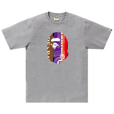 Pre-owned Bape Fans Scarf Ape Head Tee 'grey' | Men's Size Xxl