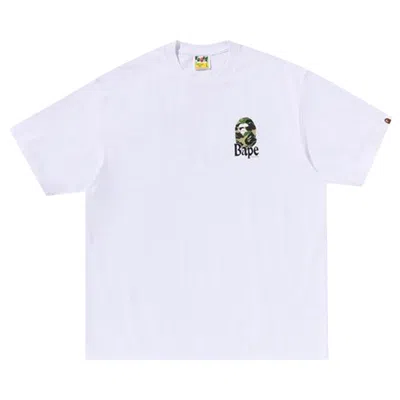 Pre-owned Bape Flora Ape Head Relaxed Fit Tee 'white'