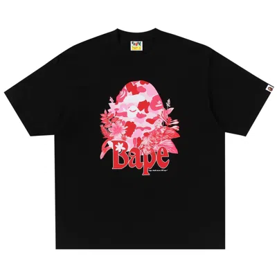 Pre-owned Bape Flora Big Ape Head Relaxed Fit Tee 'black'
