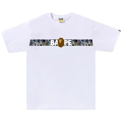 Pre-owned Bape Floral Camo Tape Tee 'white'
