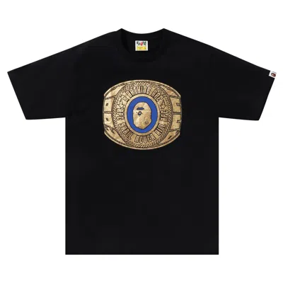 Pre-owned Bape Foil  College Ring Tee 'black'