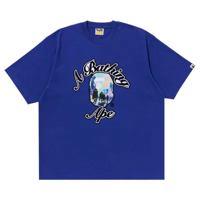 Pre-owned Bape Forbidden Zone Ape Head Tee 'blue' | Men's Size L