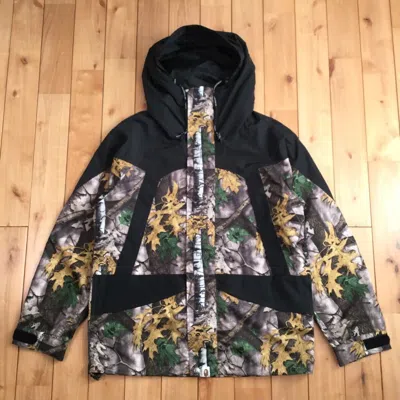 Pre-owned Bape Forest Camo Snowboard Jacket A Bathing Ape In Black