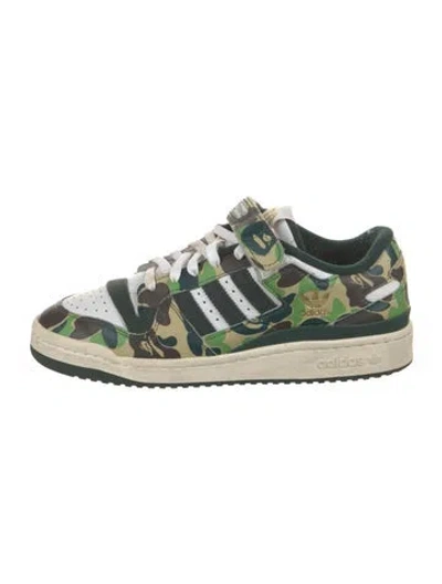 Pre-owned Bape Forum 84 Low 30th Anniversary Green Camo Sneakers