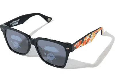 Pre-owned Bape Fukuoka Sunglasses In Black/orange