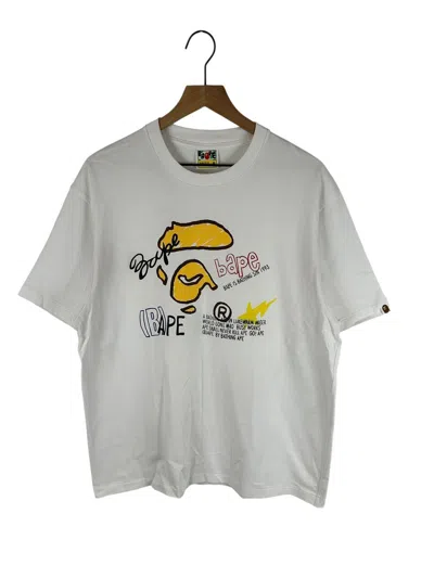 Pre-owned Bape Fw24  Hand Draw Graphic Relaxed Fit Tee In White