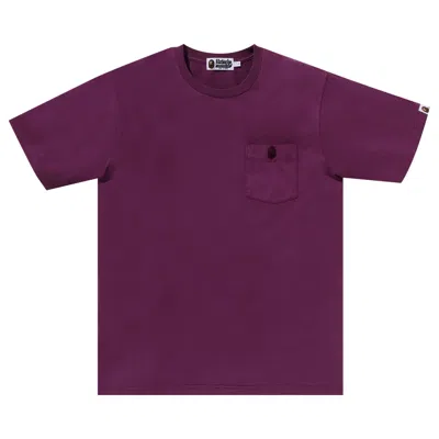 Pre-owned Bape Gaement Dye One Point Pocket Tee 'purple'